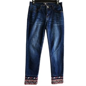 BoomBoom Embroidered Ankle Jeans
